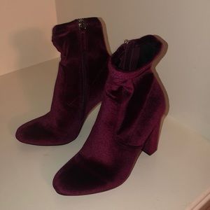 Steve Madden velvet sock boots